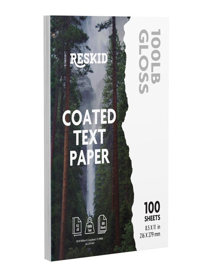Double-Sided 100lb Gloss Text Digital C2S Paper - Perfect for Color Laser Printing, Design Proposals, Flyers, Brochures | 8.5 x 11 | 100lb Gloss Text | Glossy Coated | 100 Sheets (100lb Gloss, 8.5x11)